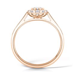 11 Stone Oval Diamond Halo Engagement Ring - Image 2