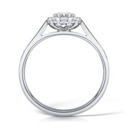 11 Stone Oval Diamond Halo Engagement Ring - Image 5
