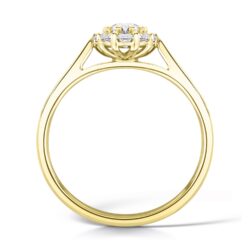 11 Stone Oval Diamond Halo Engagement Ring - Image 4